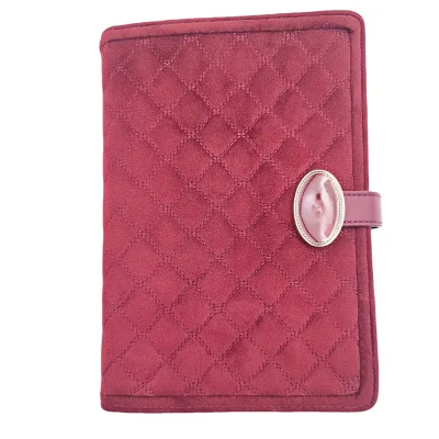 Texture Wine Red Certificate Folder Transparent Card Slots Exquisite Zipper Elegant Storage Combination
