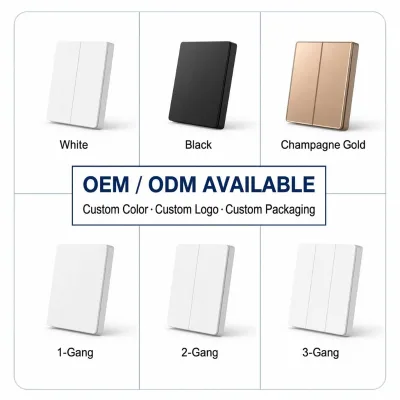 On/Off 10A RF433 Waterproof Durable ABS/PC Wireless Wall Switch for Hotel Office Renovation Projects