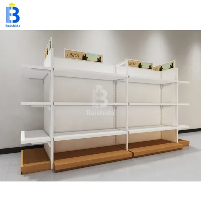 Custom Double Sided Gondola Shelving Freestanding Retail Display Shelf for Convenience Store
