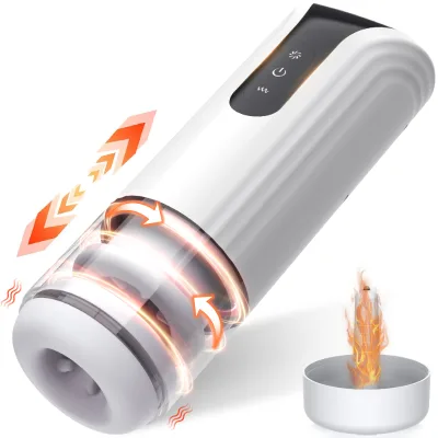 3-in-1 Automatic Telescopic Vibration Thrusting Heated Male Masturbator Sex Toys for Men