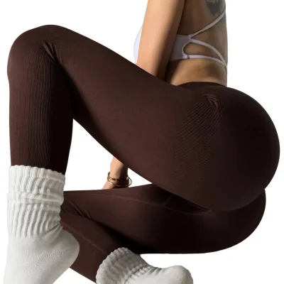 Outdoor Training Velour Breathable Sports Pants Fall Winter Elastic Quick Dry High Waist Hip Lifting Women Yoga Outer Leggings