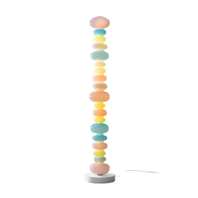 Modern Cute Candy String rainbow Led Floor Lamp Creative Macaron Girl Bedroom Glass Atmosphere Floor Lamp
