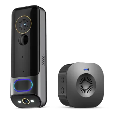 Dual Lens 1080P Smart WiFi Wireless Battery Powered Water Resistant Motion Detection Easy Installation Door Phone Bell Camera