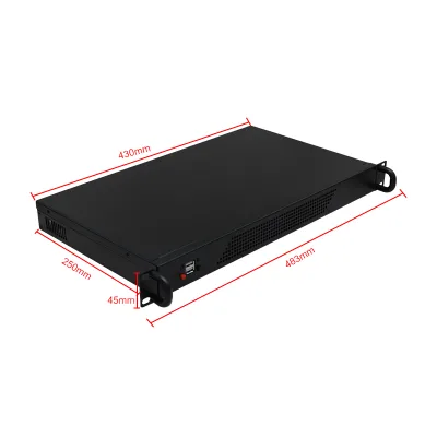 1U 250 Deep Industrial Server Chassis with Support ITX Motherboard FLEX Small 1U Standard1U Power Supplies Mini-ITX Form Factor