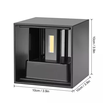 Art Creative Black White Aluminum Background Garden Simple Balcony Terrace Modern Outdoor Courtyard Corridor Wall Lamp