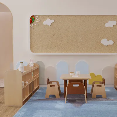 Factory Direct OEM ODM Montessori Design ISO9001 Certified Mingle Brand Kindergarten School Desk Set Preschool Classroom