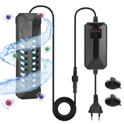 Hotsale Waterproof 15W 20W UV Sterilizer Light for Aquarium Dual-tube Split Design Timable Algae Remover & Disinfection Lamp