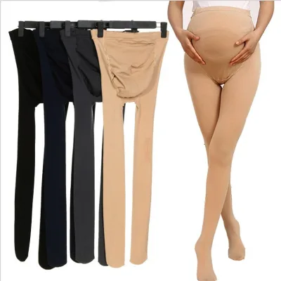 Pregnant Women U-shaped Compression Anti-hook Silk Warm Custom Plus Size Black Solid Transparent 120D Flesh Pantyhose