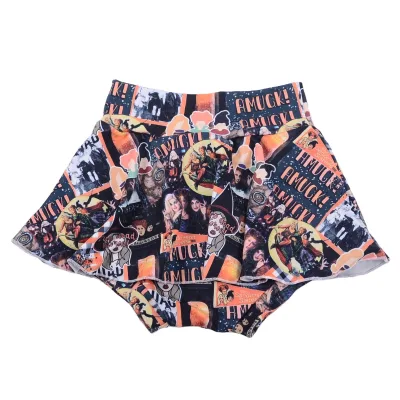 Wholesale Summer Halloween Active Wear Set for Girls Sexy Plus Size School Girl Skirt with Shorts Toddler Girls Bummies