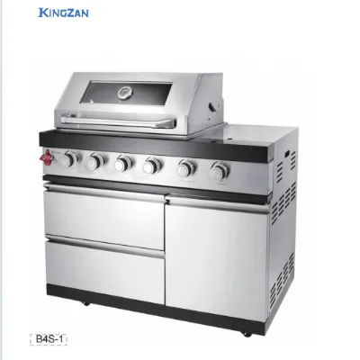 Modern Korean-Style Stainless Steel Outdoor Kitchen Cabinet New Comprehensive Garden BBQ Gas Carbon Island Premium Propane Gas