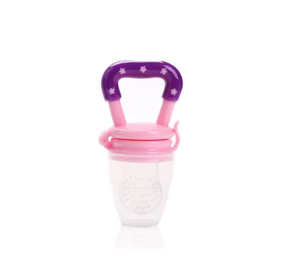 Silicone BPA Free Wide Mouth Medium Flow Handle Pacifier Baby Solid Pattern Large Baby Bottle Shape Sleep Pacifier