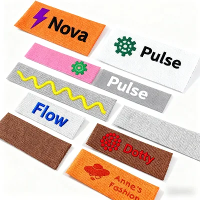 Wholesale Eco-Friendly Custom Design Letters Logo Woven Main Clothing Labels Patch Roll for Clothing
