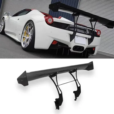 458 SVR Style Carbon Fiber Rear Spoiler GT Wing for Italia Spider Speciale Rear Trunk Wing Body Kit