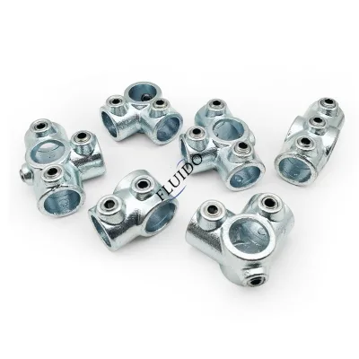 Customized Galvanized Malleable Iron Key Clamp Pipe Clamps Tee /Elbow /Cross Flange Malleable Iron Pipe Fittings