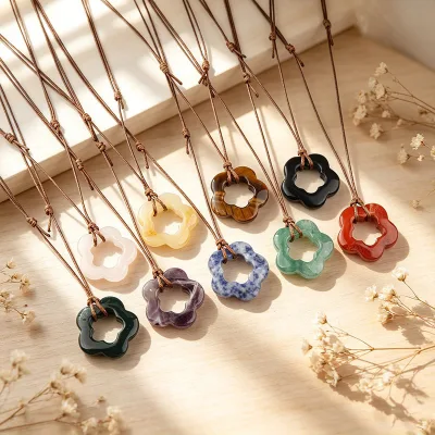 Wholesale Crystal Tiger Eye Stone DIY Pendant Semi Precious Gemstone Meditation Dream Amethyst Necklace Jewelry for  Gift