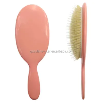 Custom Logo Styling HairBrush Smooth Blends Boar Ceramic Hair Brush Luxury Cushion Paddle Oval Brush