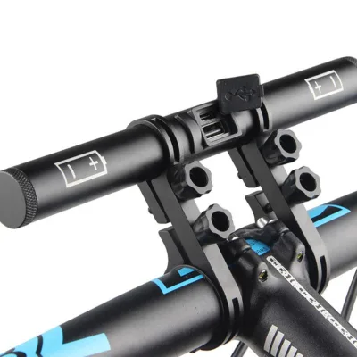 Cycle Zone Bike Handlebar Extender Bracket Aluminum Alloy Rechargeable Mountain Bikes Black Cycling Headlight Lamp Flashlight