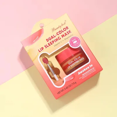 Customized Logo Dual Color Sleeping Lip Mask Long-Lasting Moisturizing Create Delicate Glossy Lips