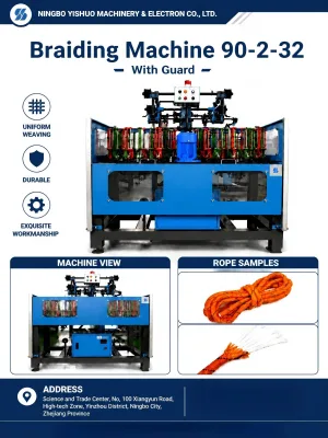 New Model High Speed Webbing Braiding Machine with Safety Guard Fence Automatic Narrow Tape Weaving Loom