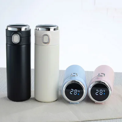 400ml Kids Stainless Steel Straw Thermos Mug Cartoon Leak-Proof Vacuum Flask Children Thermal Water Bottle Thermocup With Case