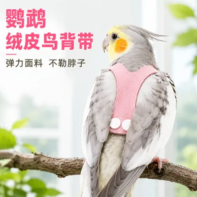 Parrot harness for outdoor use, small sun conure leash, harness-style summer parrot anti-flying chest harness