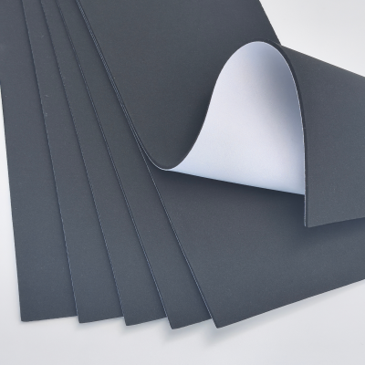 25-30 Hardness Black Neoprene Laminated with White Polyester Fabric 2mm 3mm Hard Neoprene