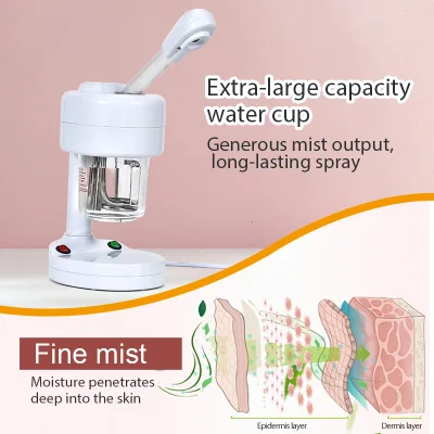 Hot Selling Portable Mini Desktop Facial Steamer Spa Desktop Facial Steamer with Thermal Spray and Moisturizing Features