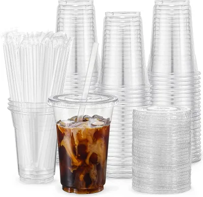 Eco Friendly  BPA Free Disposable Plastic Cups With Lids