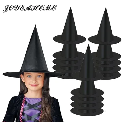 Halloween Striped Witch Hat Cosplay Costume Hat and Decor for Children and Adults for Halloween Party