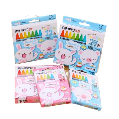 8/12/24 Color Set Wax Crayon Drawing Oil Pastels Kids Student Pencil Ellen Brook Cartoon Painting Art Gift