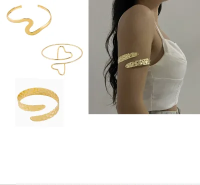 3pcs Jewelry Set Arm Armband Light Luxury Unique Design Body Jewelry Women Wholesale Fashion Accessories