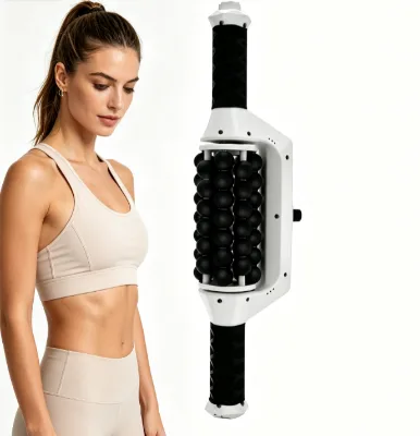 Home-use Handheld Double-fingered Fascial Roller Massager the Ball Rollers Relieve the Muscles of the Thighs and Calves