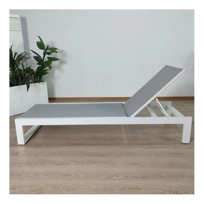 Lounge Chair with 5 Adjustable Backrest for Outside Poolside Sunbath Beach Pool Patio Chaise Lounge