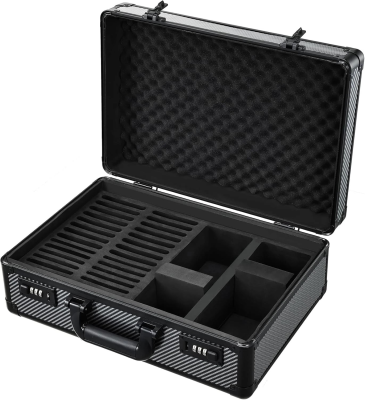 Customizable Graded Card Carrying Case Individual Slots Durable Trading Card Storage Box Aluminum EVA-Hard Case OEM/ODM Support