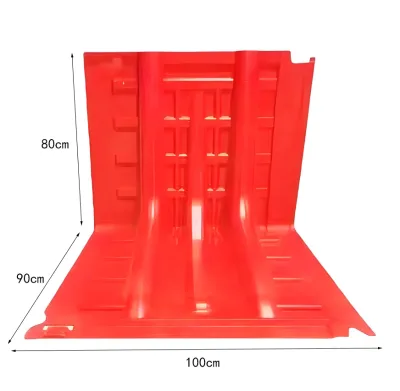 80*90*100cm Reusable ABS Plastic Water Stopper Removable Flood Protection Water Barrier for Garage Basement Doorway Warehouse