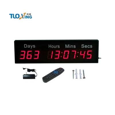2.3 Inch LED Wall Mounted Timer Days Hours Minutes Countdown Timer