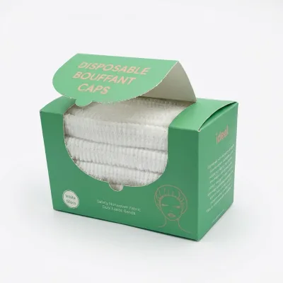 Disposable PP Nonwoven Mop Caps 52cm Diameter Built-in Wide Elastic Durable Round Head Cover White 33006