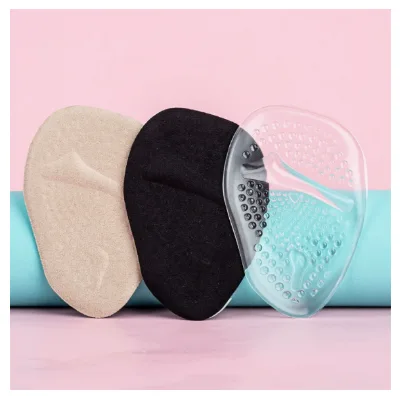 High Heel Anti-pain Pad, Transparent Silicone, Non-slip, Massage, Forefoot Pad, Arch Support, Shock Absorption.