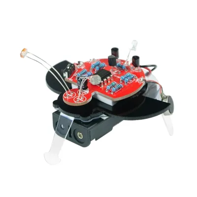KUONGSHUN China Made Without Battery Non Programmable Robot Toys DIY Robot Cube Firefly Photosensitive Robot Kits in Paper Box