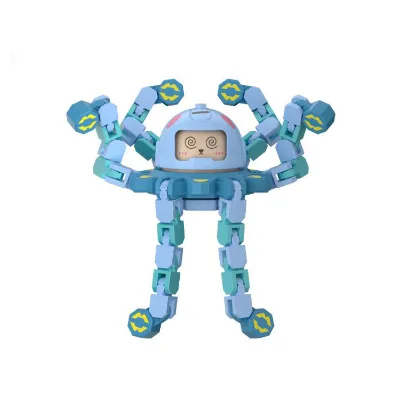 Hot Selling Top-Transformable Robot Gyro Toy Fingertip Fidget Spinner with Face Change for Christmas