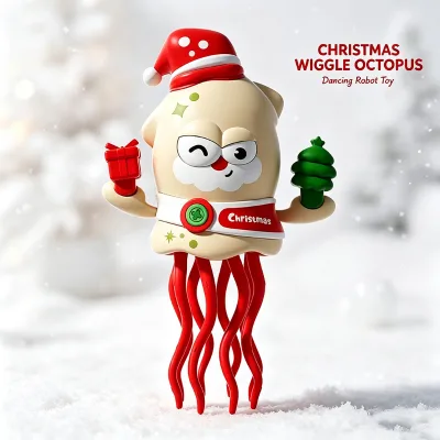 Hot Sale KidsTwisting Sliding Electric Squid Octopus Christmas Festival Theme Dancing Wind up Stress-Relieving Educational Toys