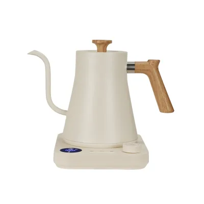 Variable Temperature Electric Gooseneck Kettle Stainless Steel Pour Over Coffee Kettle with Digital Base and Keep Warm Function