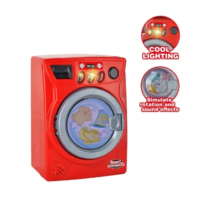 Jinming Kids Pretend Play Lavadora De Juguete Household Appliances Toy Mini Electric Washing Machine Toy