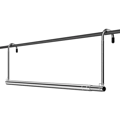 Stainless Steel Clothes Drying Pole Wall-mounted Telescopic Clothes Drying Rack Thickened and Reinforced Anti-theft Window