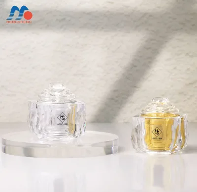 In Stock 10g 15g Silver Gold Bow Shape Top Lid Acrylic PP Cap Luxury Eye Cream Jar