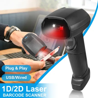 Factory Direct USB Barcode Scanner Plug Play 1D 2D QR Code Reader High Speed Scanning for POS Retail Checkout