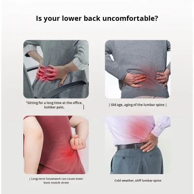 Multifunctional Smart Handheld Lumbar Massager Electric Massager Vibration Heat Therapy Airbag Cushion for Waist Leg Neck