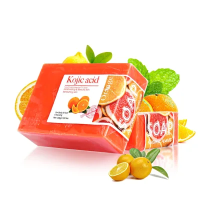 OEM Kojic Acid Whitening Anti-Acne Solid Bar Soap Handmade 100g Honey Fragrance Face Cleanser Body Wash for Hotels