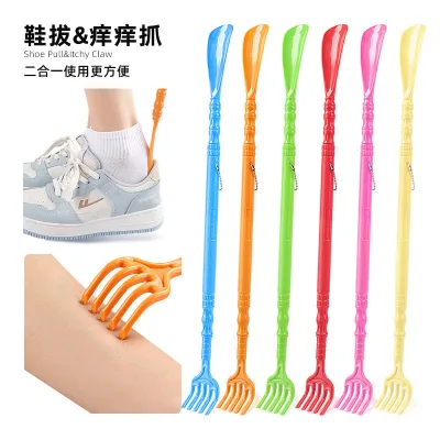 2025 Hot Selling Creative dual-purpose massage shoe shoe horn with plastic massage claw