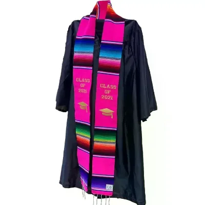 Customize Logo Students Honor Sashes Kente Embroidered Graduation Souvenirs Graduation Stole Scarf